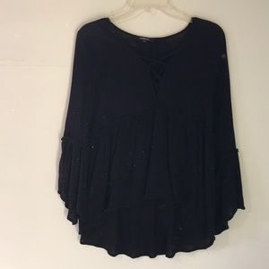 Black tiered long sleeve